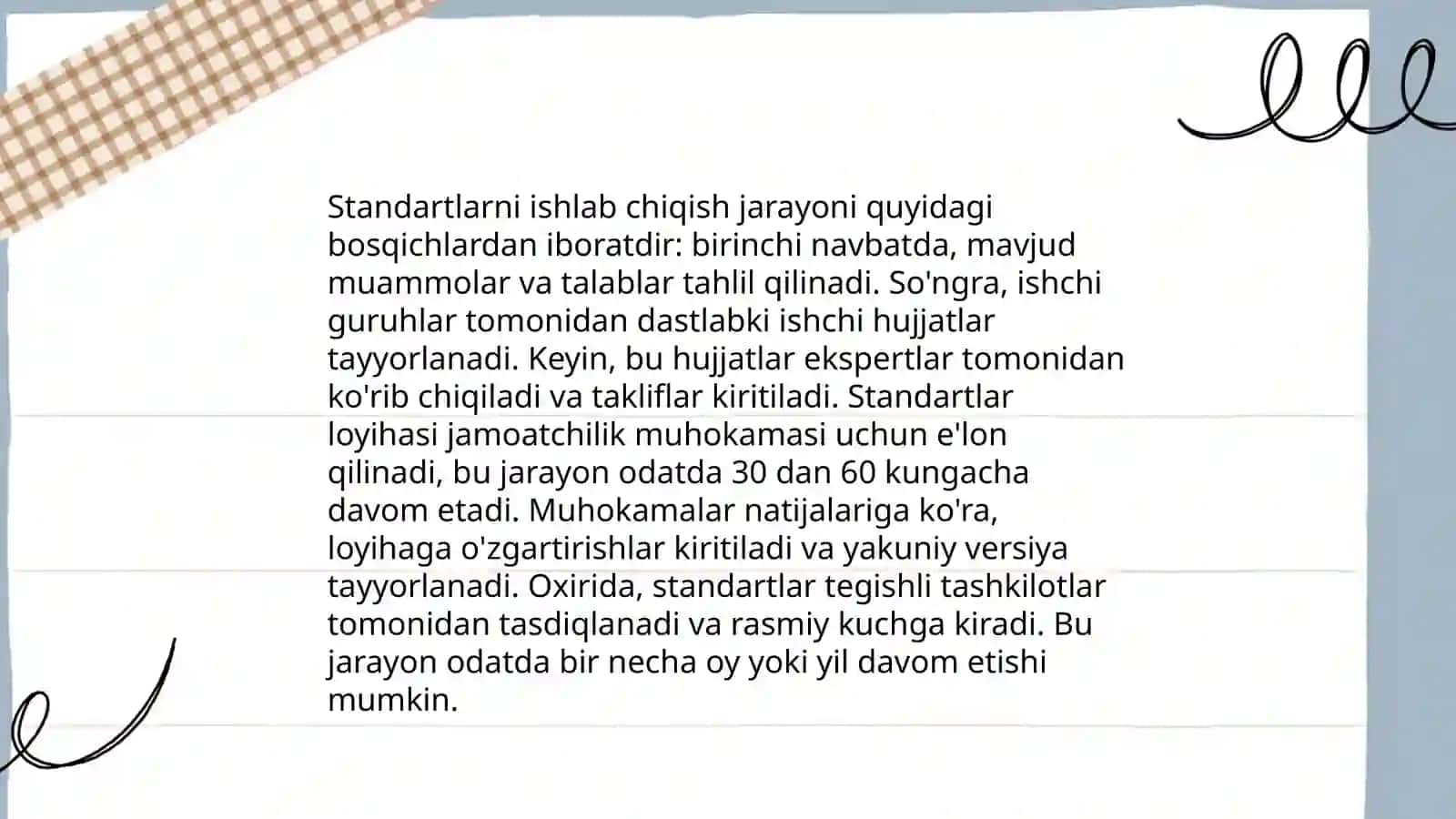 Standartlarni ( DST, TST, KST) ishlab chiqarish qoidalari 4