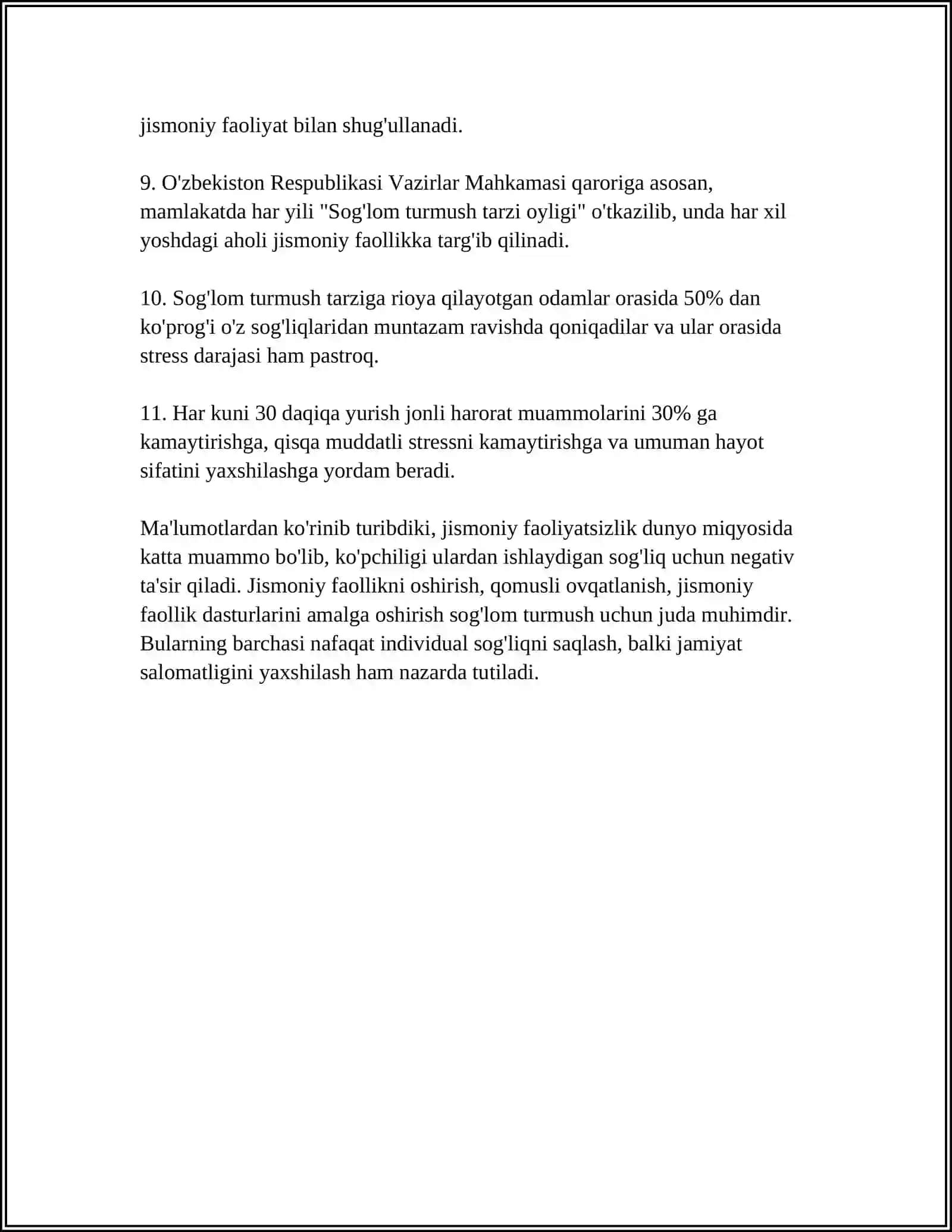 Jismoniy tarbiysning roli va valeologik tamoyillar 4