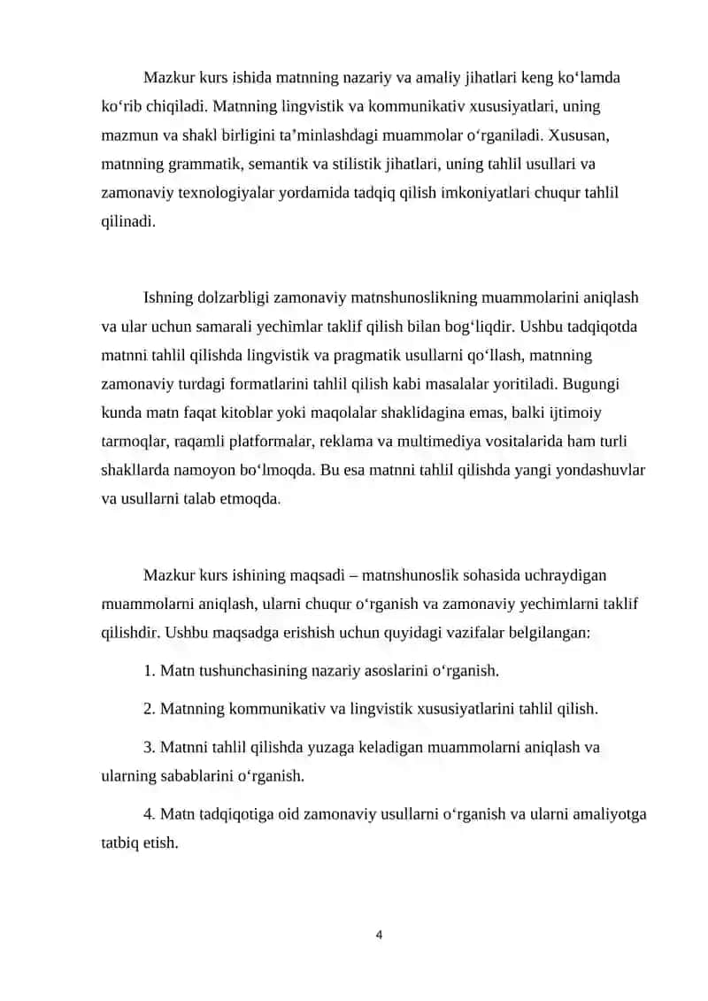 Matn va uning tadqiqi muammolari. 4