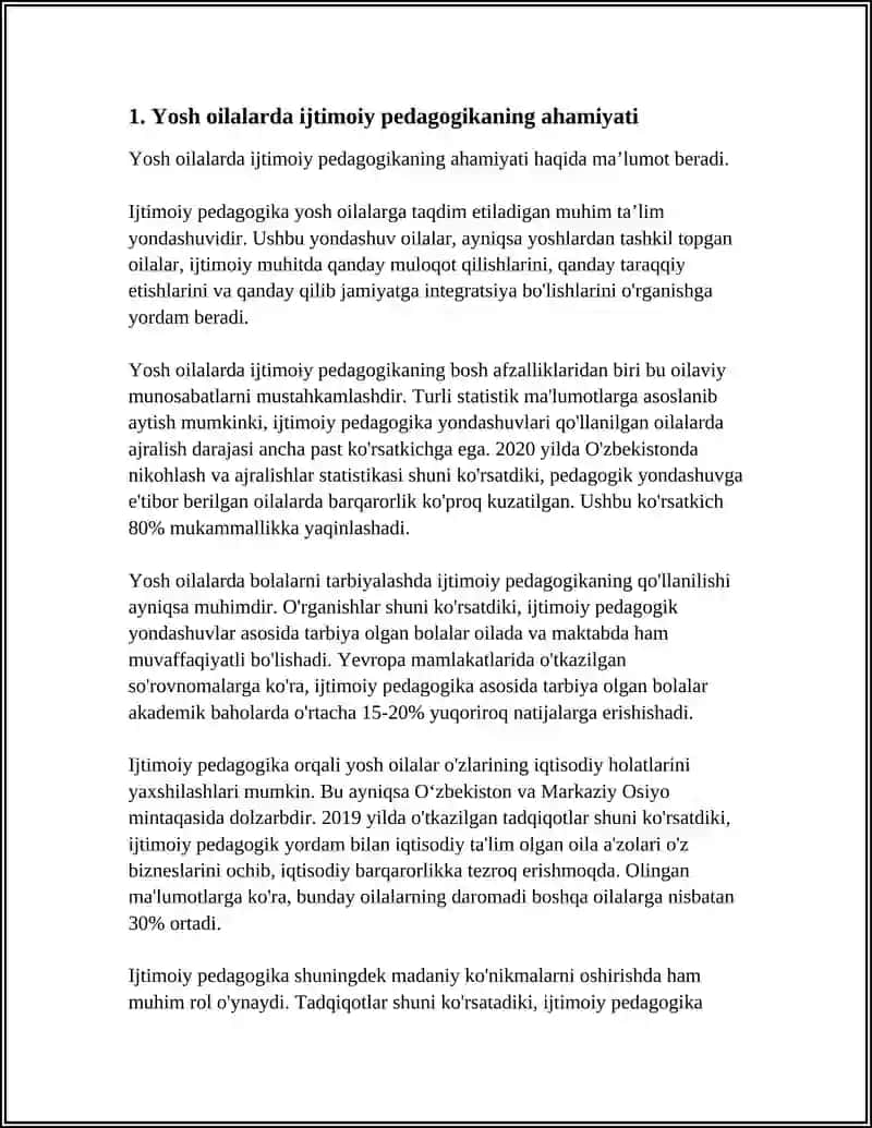 Yosh oilalarda Ijtimoiy Pedagogik Qo'llab Qo'vvatlash 4