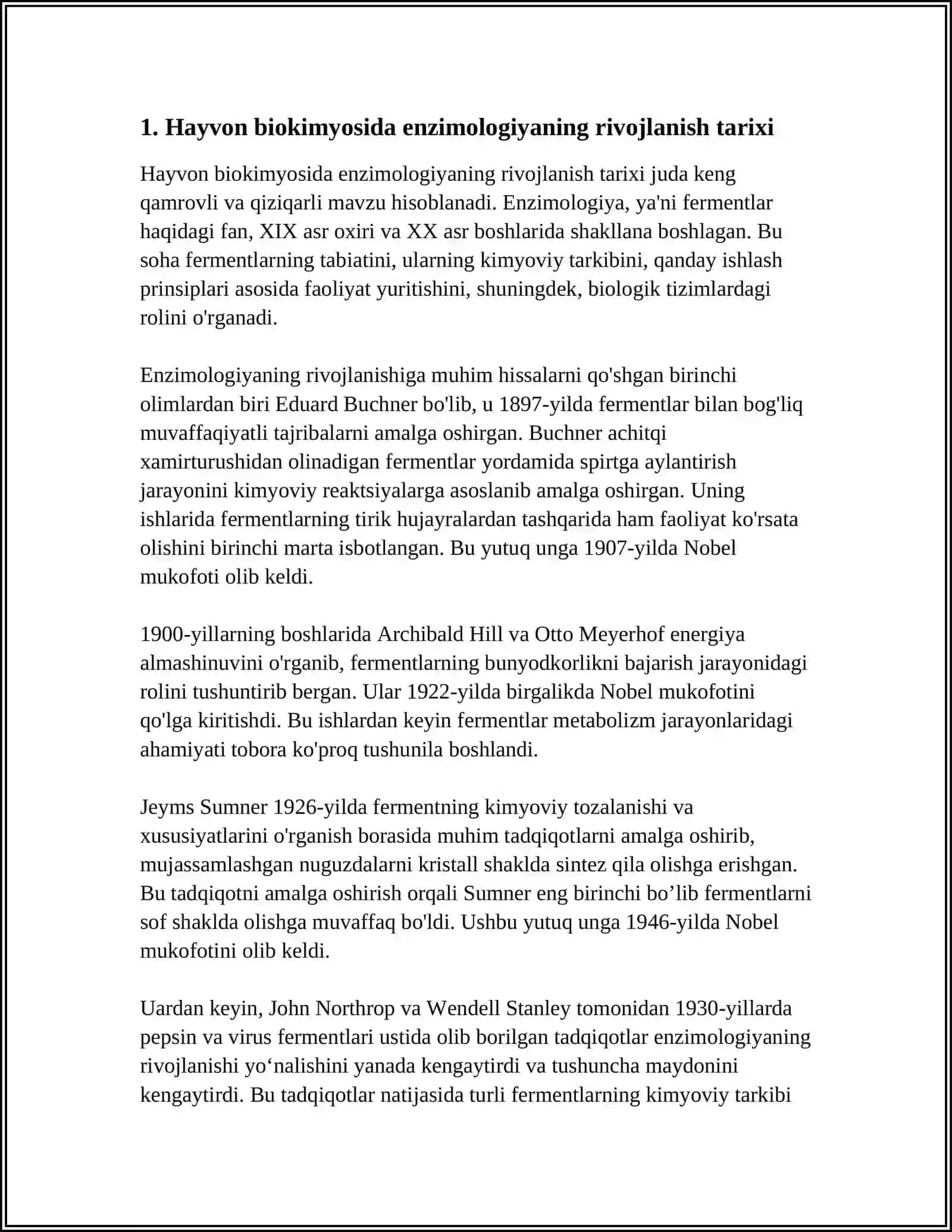 HAYVONLAR BIOKIMYOSI FANINING AYRIM SOHALARI VARIVOJLANISH TARIXI 4