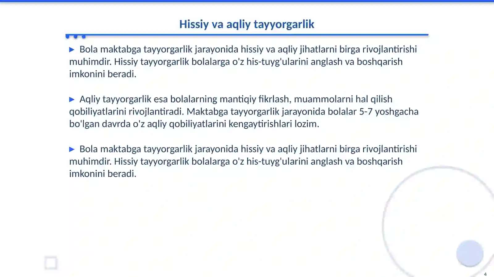 Bolaning maktabga tayyorligining psixologik xususiyatlari 4