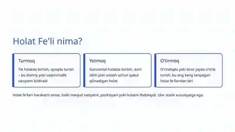 Harakat va Holat Fe'llari: Tilimizning Muhim Qismlari 4