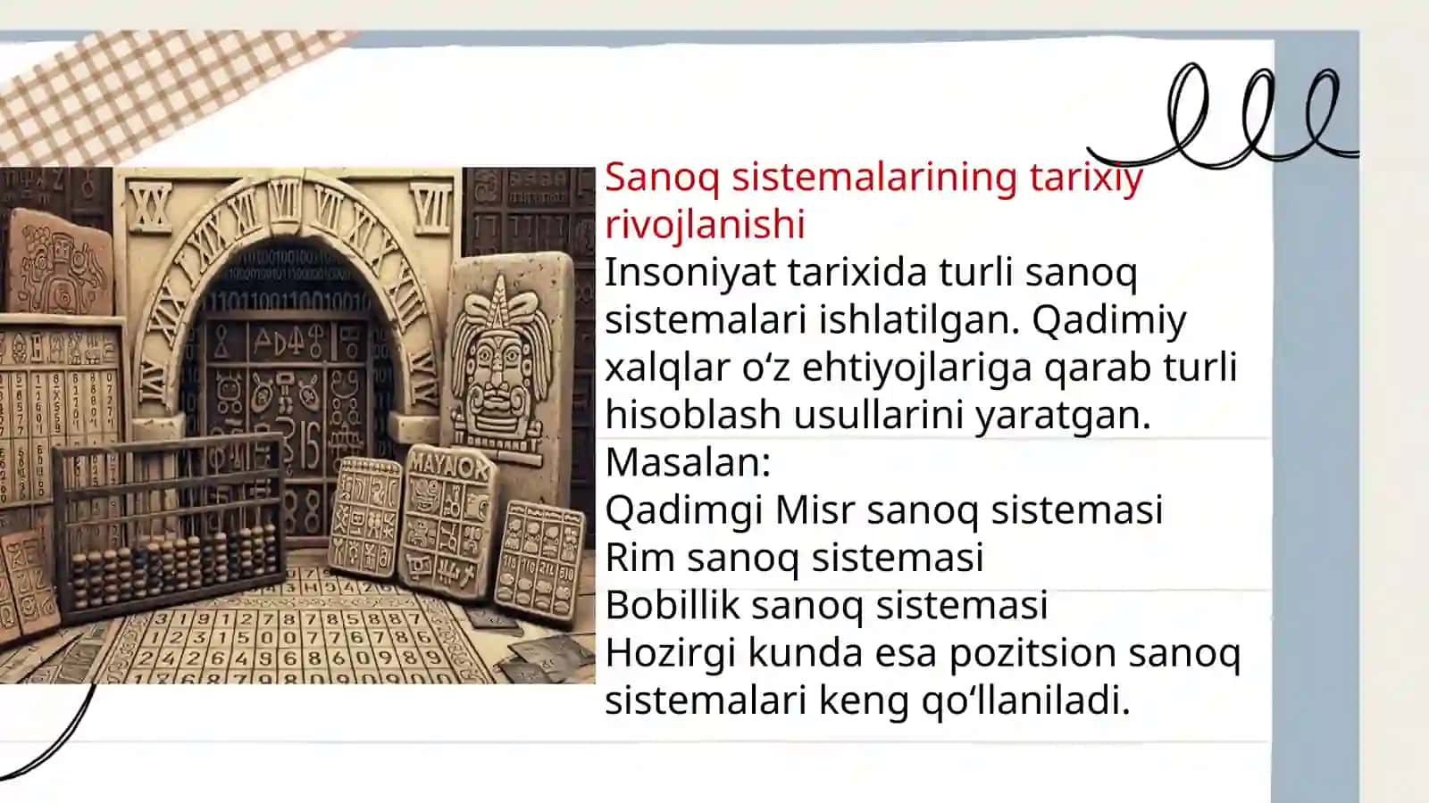 Sanoq sistemalari va ular ustida amallar (19 slaydli prezentatsiya, informatika) 4