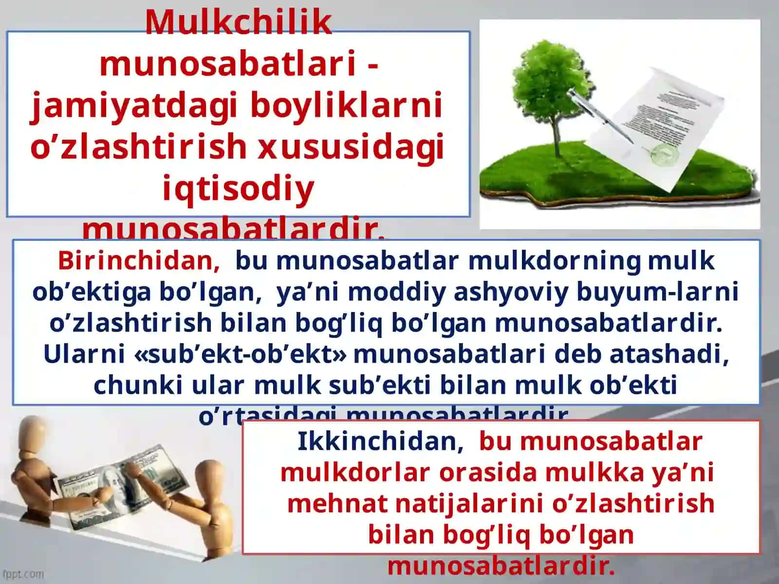 Mulkchiliktovarpulmunosabatlariningshakllanishi 4