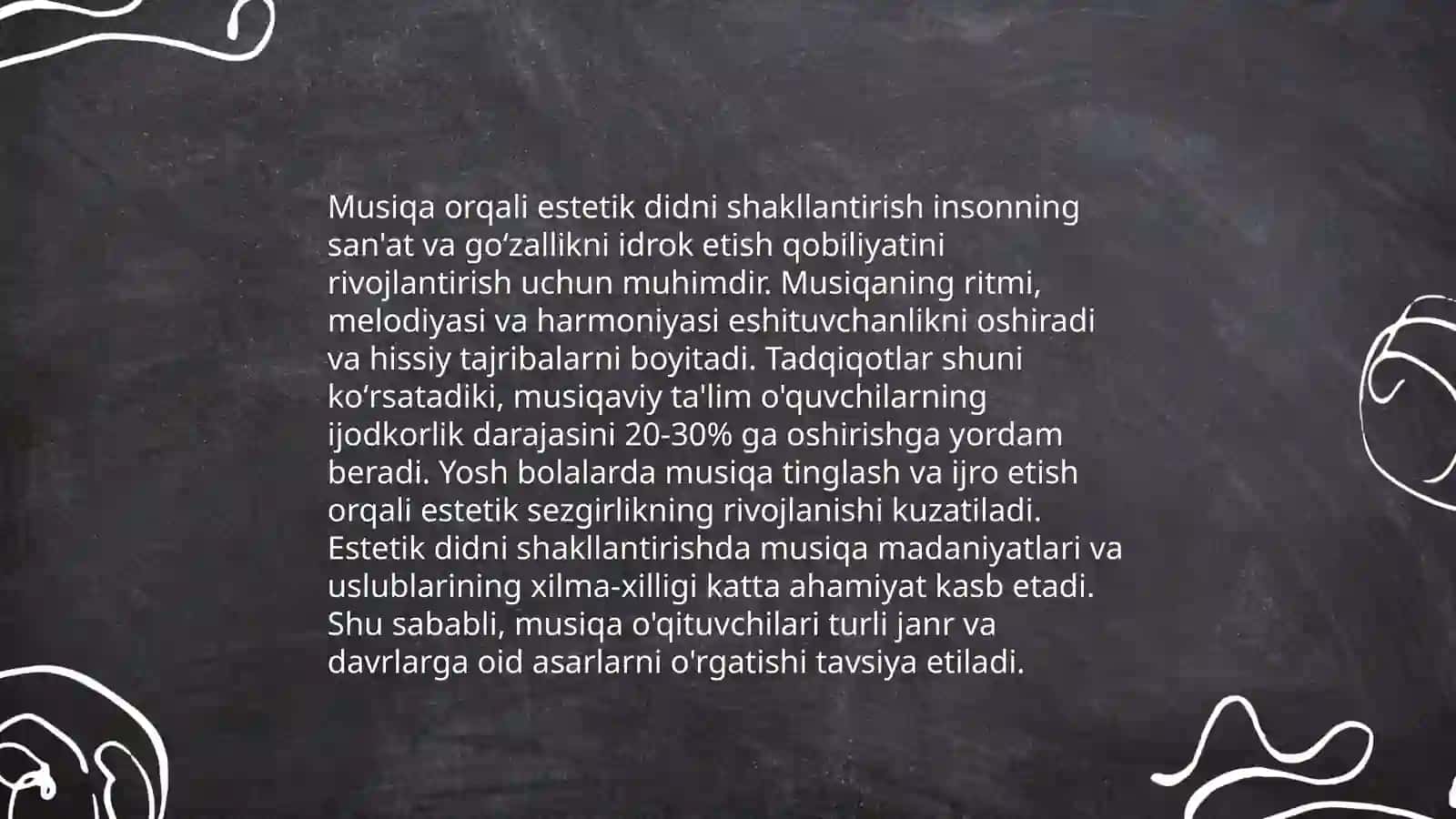 Shaxsni shakllantirishda musiqaning roli mavzusida taqdimot tayyorlang! 4