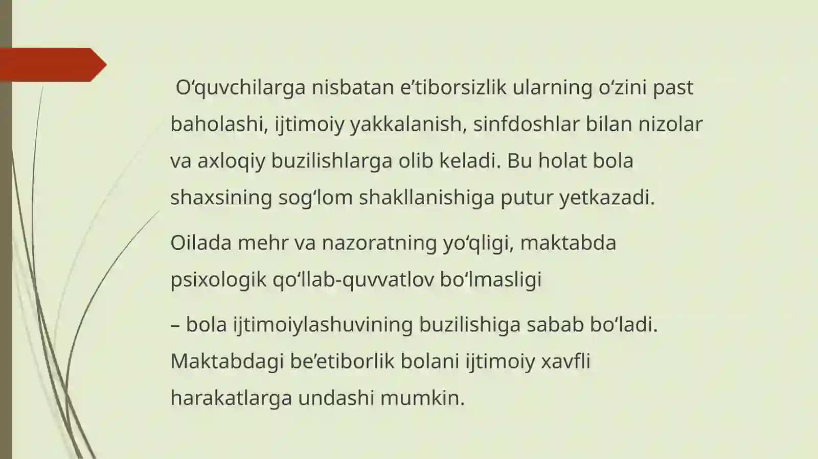 Pedagogik bee’tiborlik va uning oqibatidagi hulq og’ishish oqibatlari 4