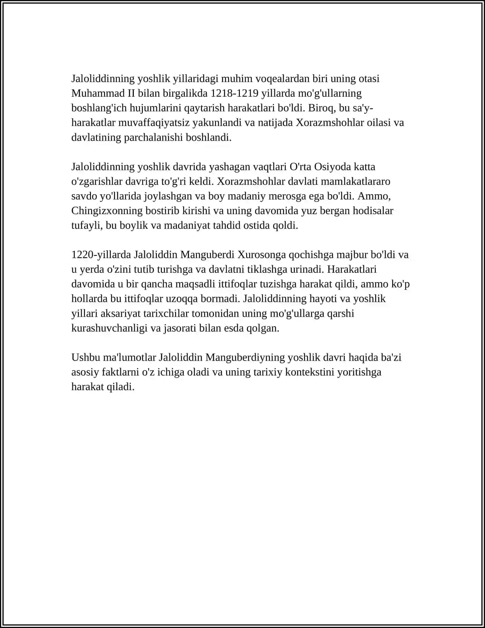 JALOLIDDIN MANGUBERDI HAYOTI HAQIDA 4