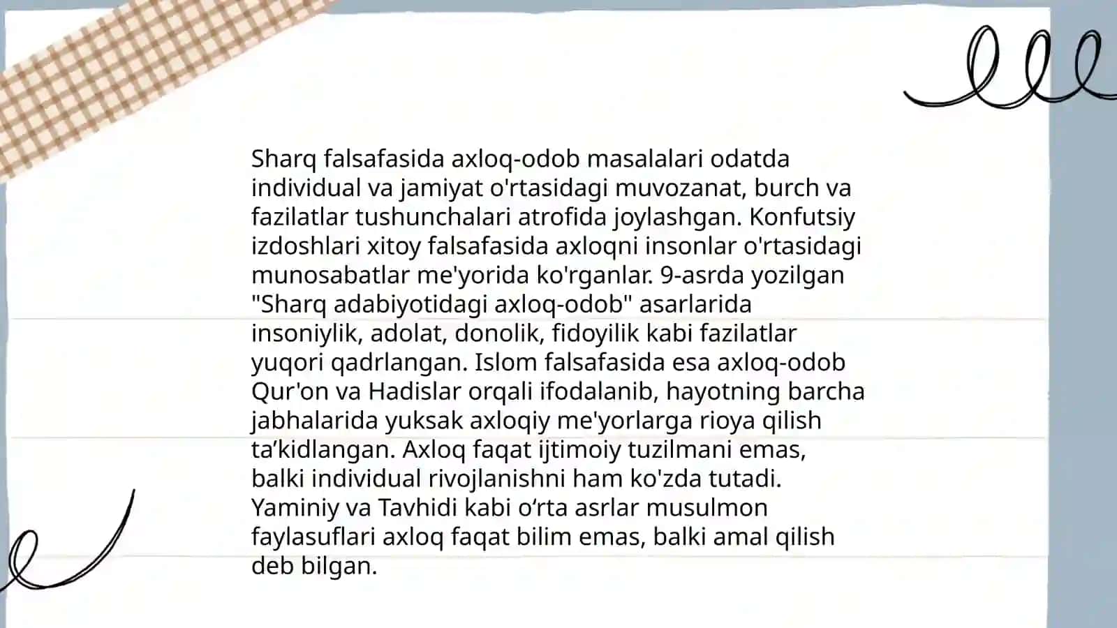Qadimgi Sharq manbalarda ma'naviy tarbiya masalasi 4
