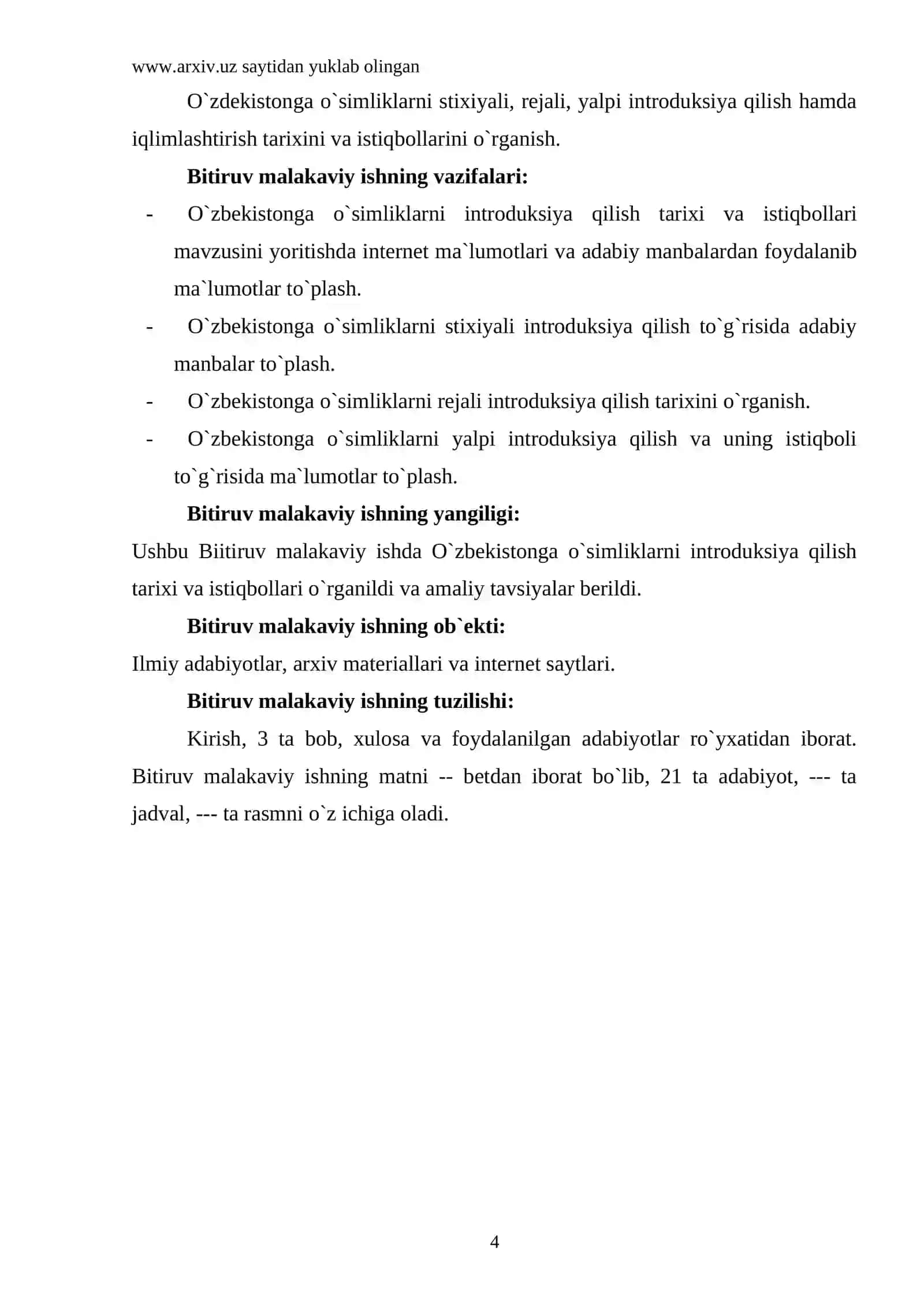O`zbekistonga o`simliklarni introduksiya qilish tarixi va istiqbollari 4
