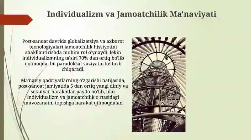 Ma'naviy qadriyatlarning o'zgarishi 4