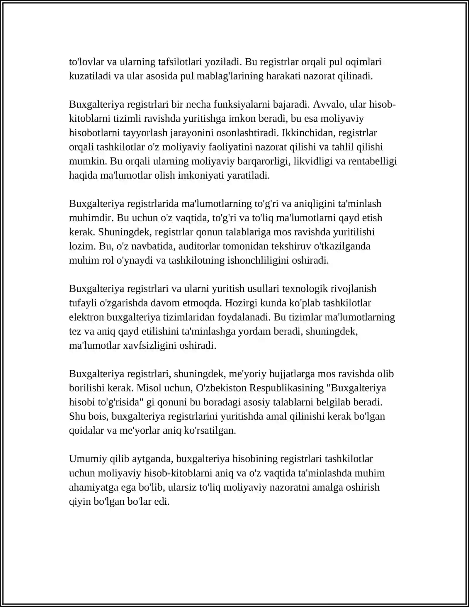 BUGALTERIYA HISOBINING REGISTIRLARI ULARNING AHAMIYATI TURLARI VA SHAKLLARI 4