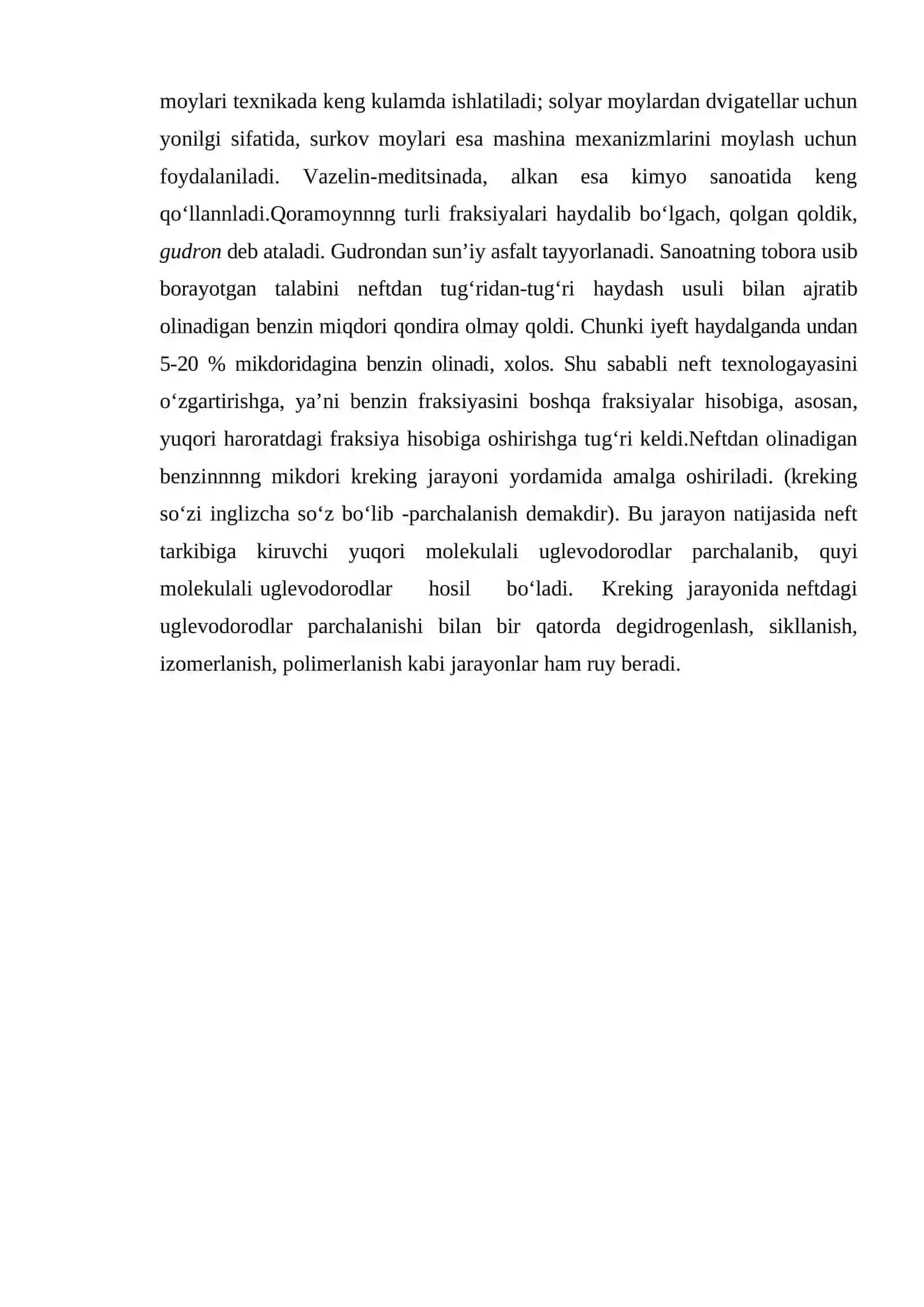 Neft kimyosi va neftni qayta ishlash 4