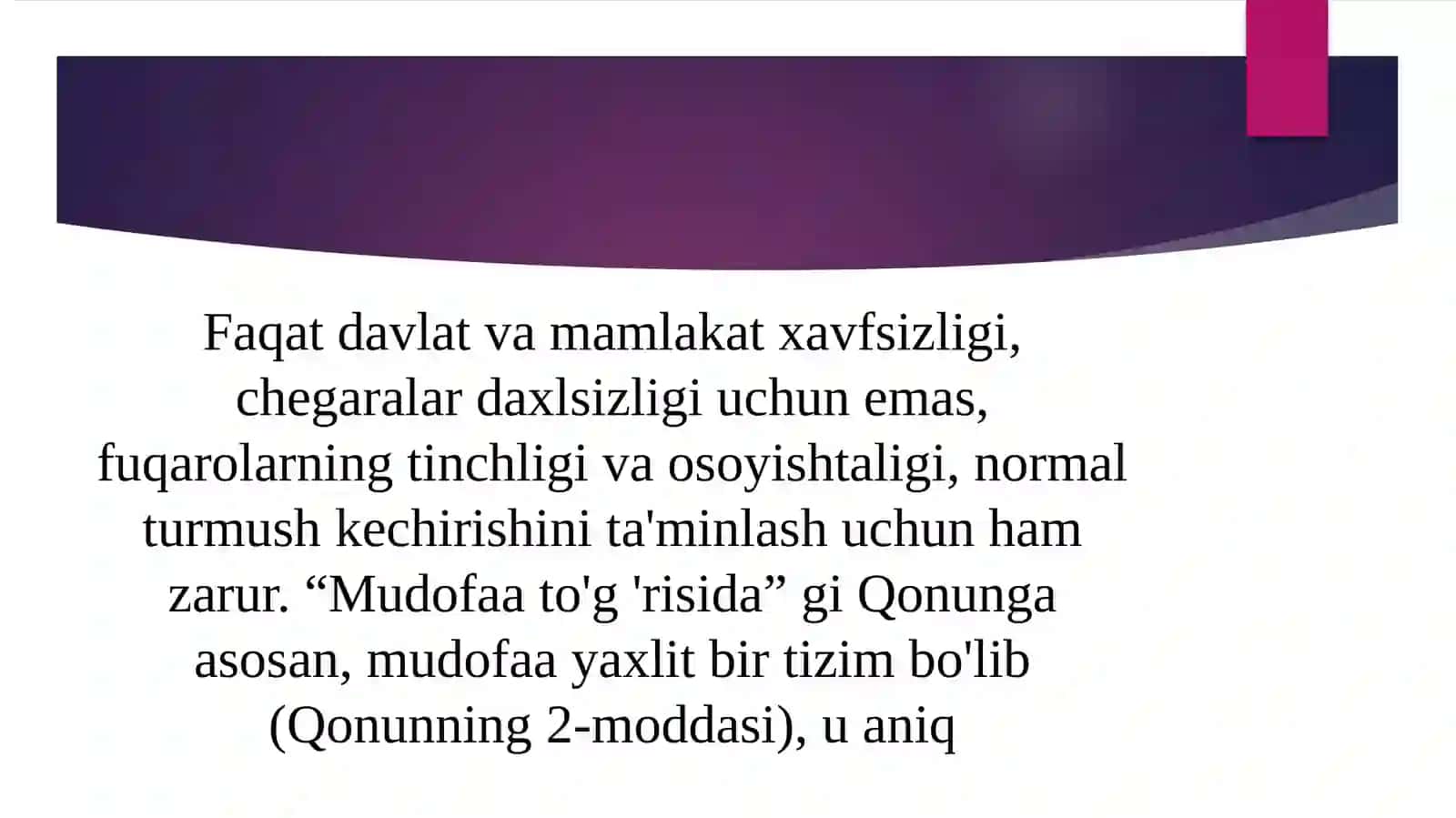Milliy xavfsizlikni ta'minlash borasida amalga oshirilgan ishlar 4