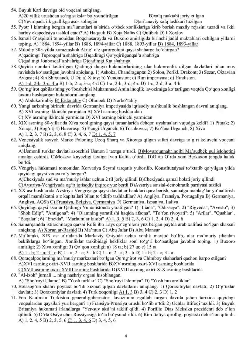 TARIX attestatsiya savollari 4