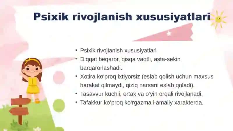 Maktabgacha yoshdagi bolalarning rivojlanishi, o‘ziga xos xususiyatlari 4