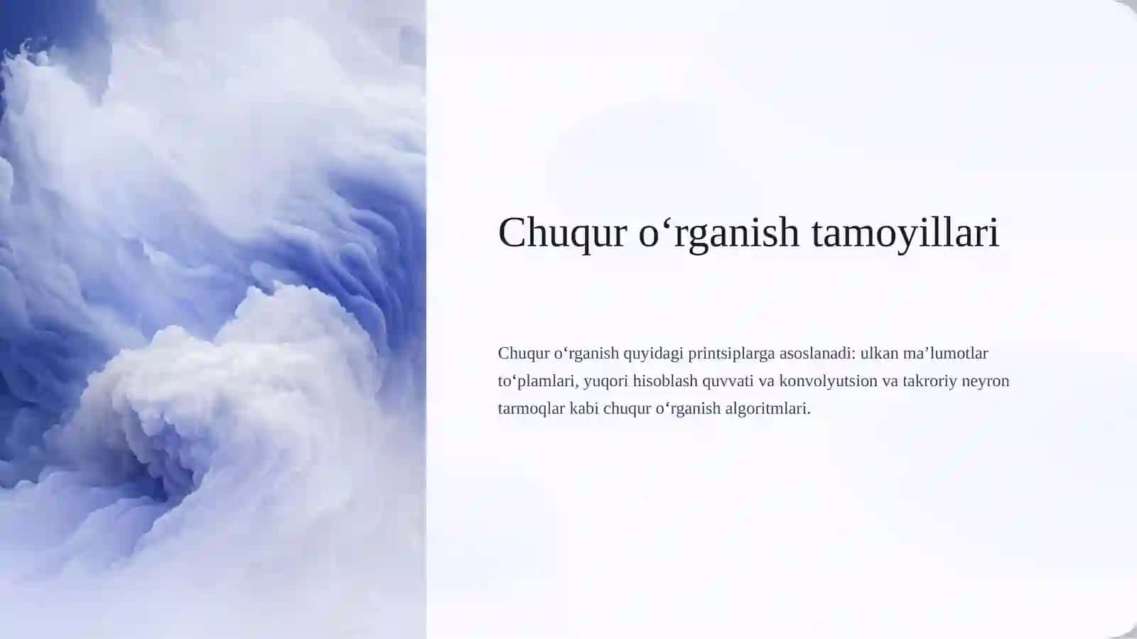 Ma’lumot olish uchun chuqur oʻrganish 4