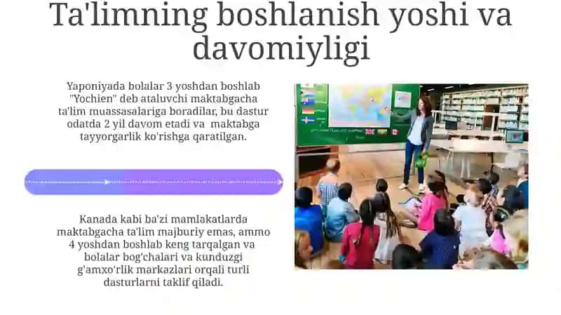 Chet el mamlakatlarida maktabgacha ta'lim tizimi 4