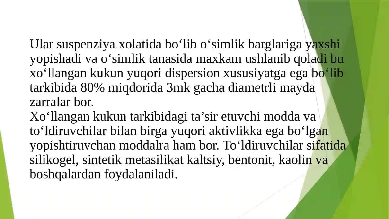 Pestitsidlar to‘g‘risida amaliy mashg‘ulot 4