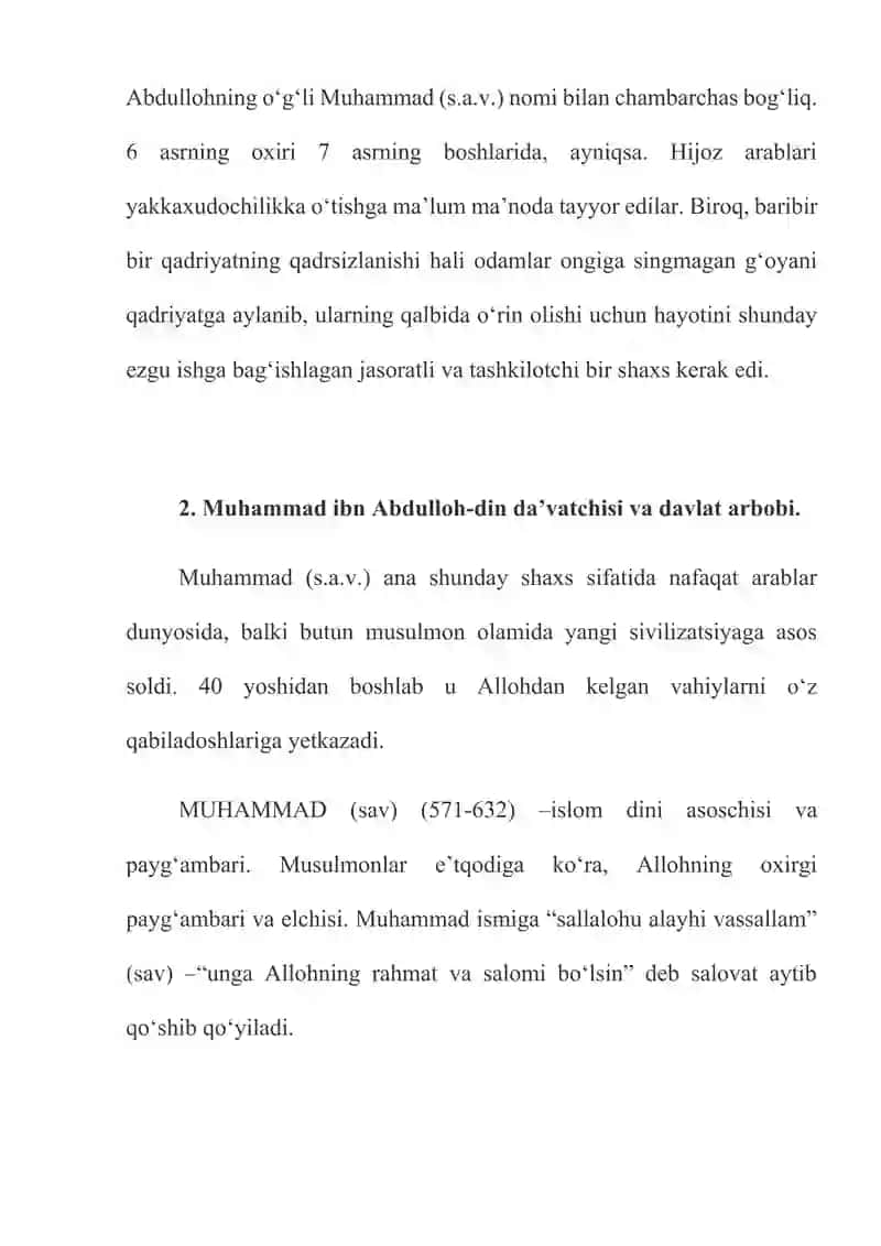 Islom tafakkuri va madaniyatining shakllanish bosqichlari 4