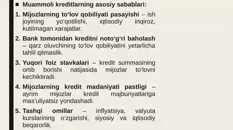 Muammoli kreditlar 4