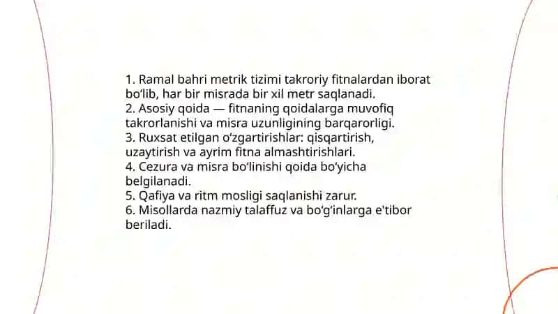 Ramal bahri misollari 4
