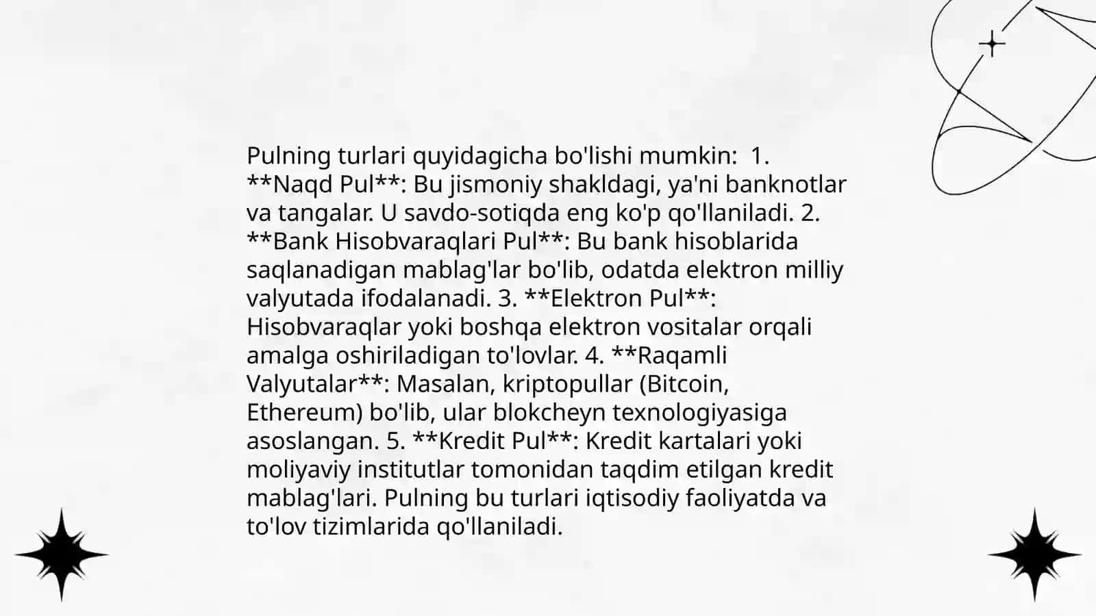 Pulning mohiyati va asosiy vazifalari 4
