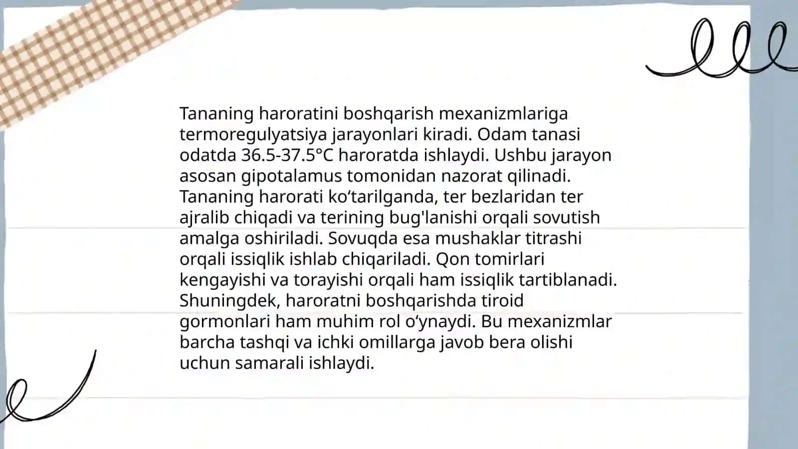 Termoregulyatsiya jarayonining fiziologik asoslari 4