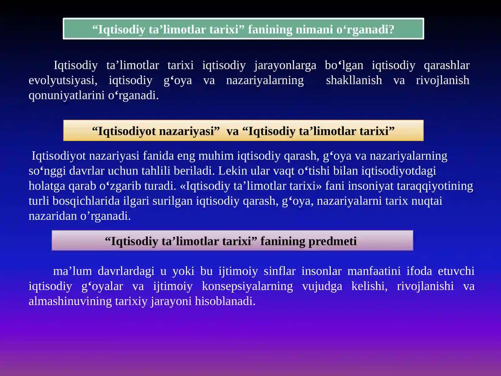 Iqtisodiy Ta'limotlar Tarixi 4