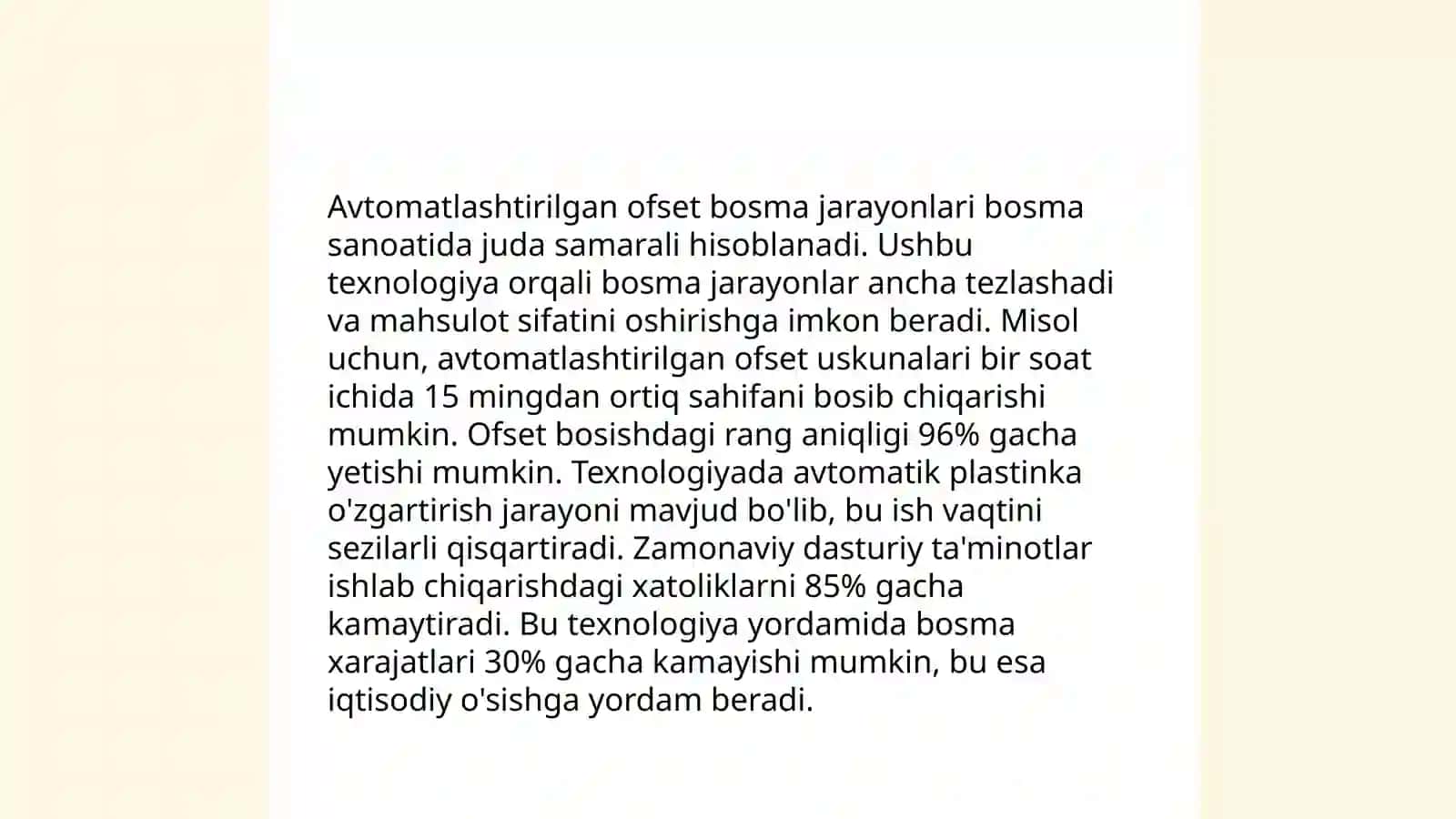 Ofset bosma tayyorlash jarayonlarining avtomatlashtirilishi va zamonaviy texnologiyalardan foydalanish 4