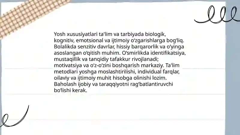 Tarbiya va ta'lim jarayonining psixologik asoslari 4