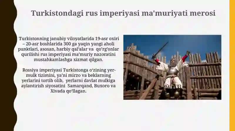 Turkistonda Rossiya imperiyasi mustamlaka idora usulining joriy etilishi 4