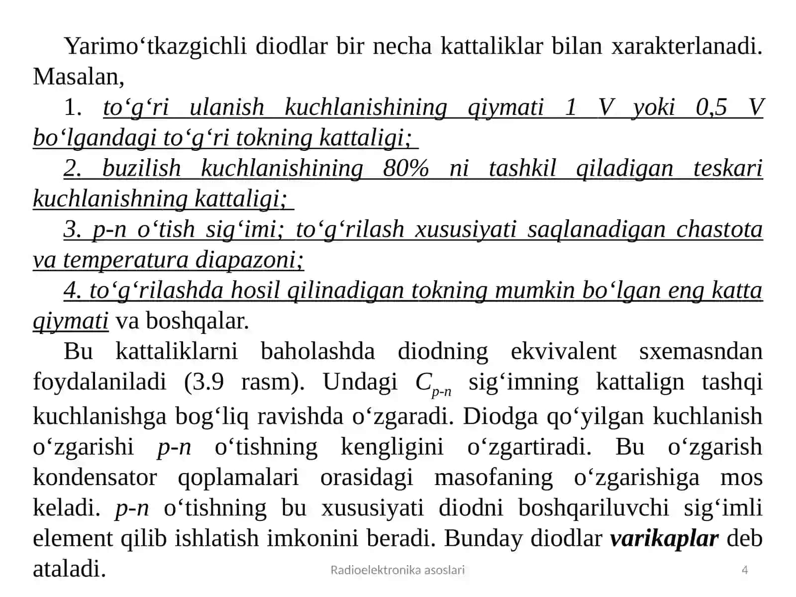 Yarimo‘tkazgichli Diodlar klassifikatsiyasi 4