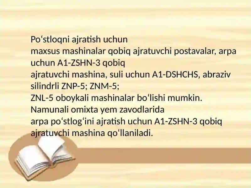 Qobiqli ekinlarni ajratishdagi oboykali mashinalardan foydalanish 4
