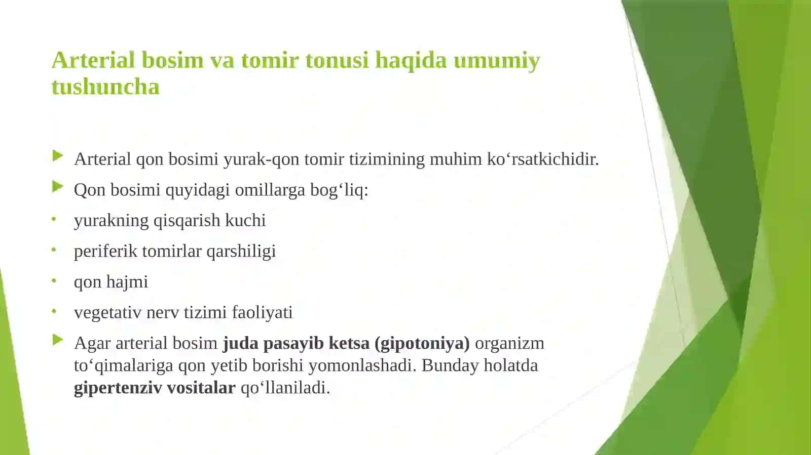 GIPERTENZIV VOSITALAR VA ORGANIZM TONUSINI KUCHAYTIRUVCHI DORI VOSITALARI 4