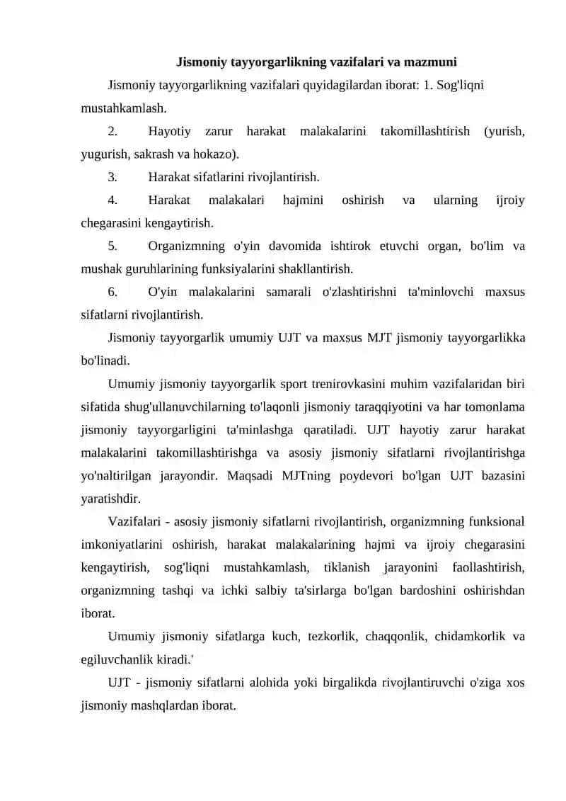 Jismoniy tayyorgarlikning vositalari va ahamiyati 4