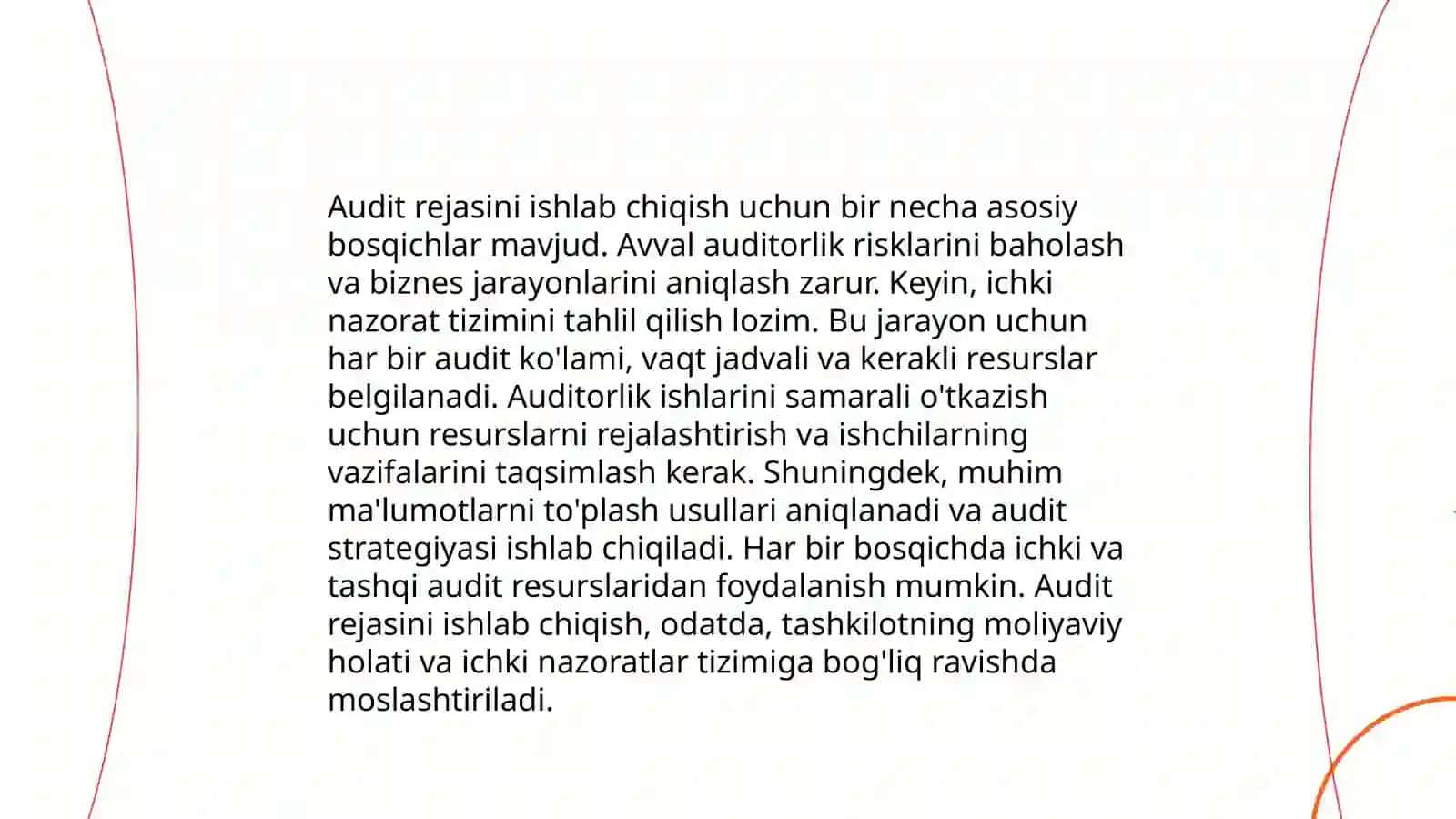 Auditni rejalashtirish 4