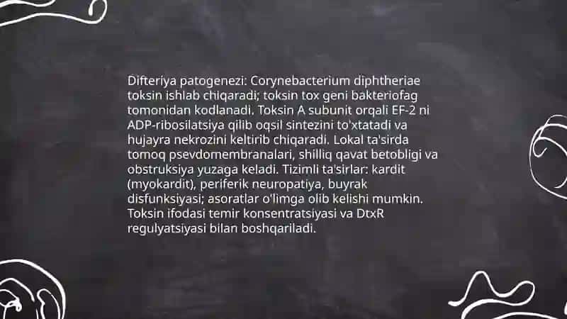 Havo tomchilari orqali yuquvchi kasalliklari (korinebakteriya mikobakteriya Tuberkuloz) 4