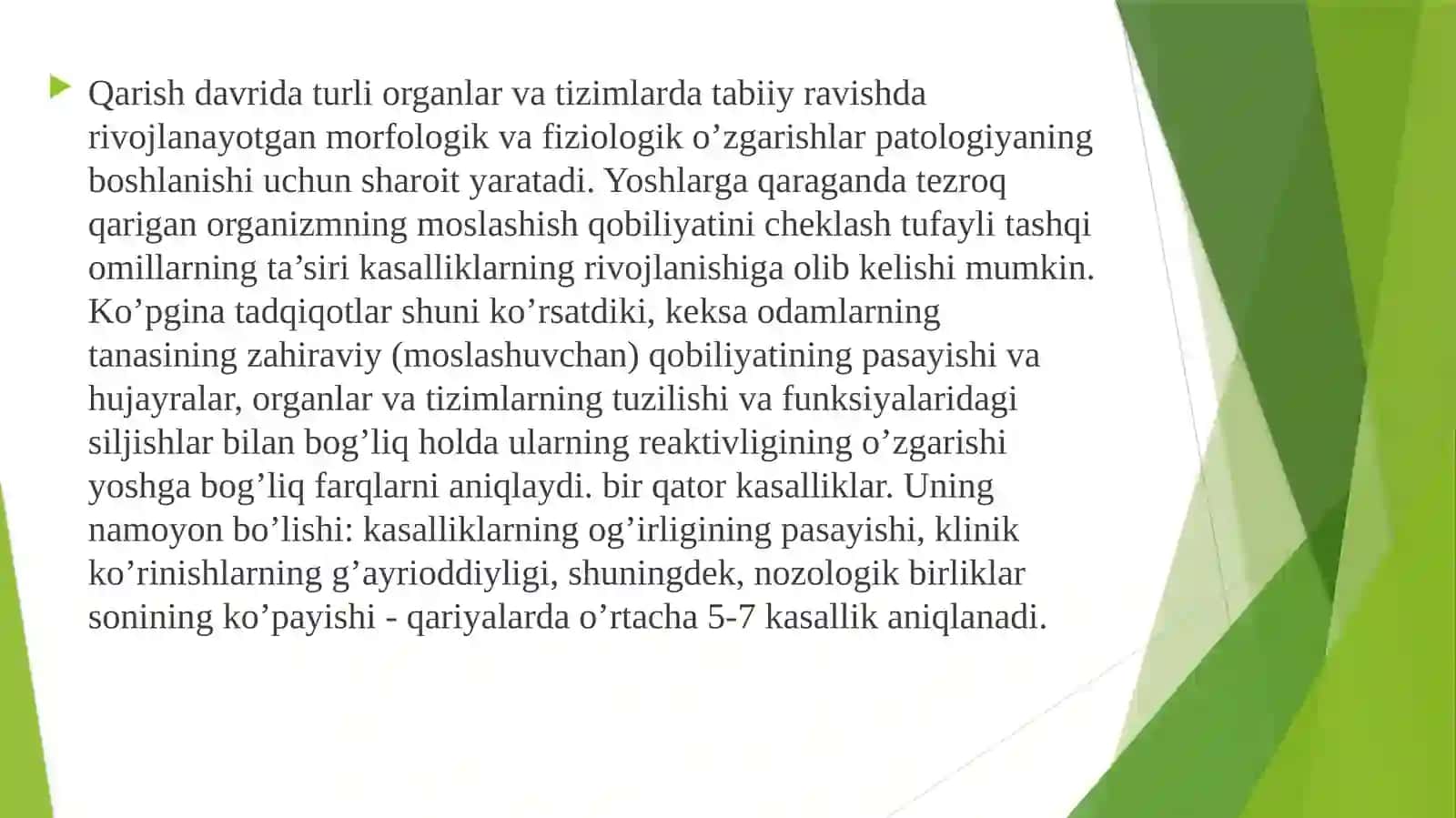 Keksa aholining tibbiy va ijtimoiy muammolari 4