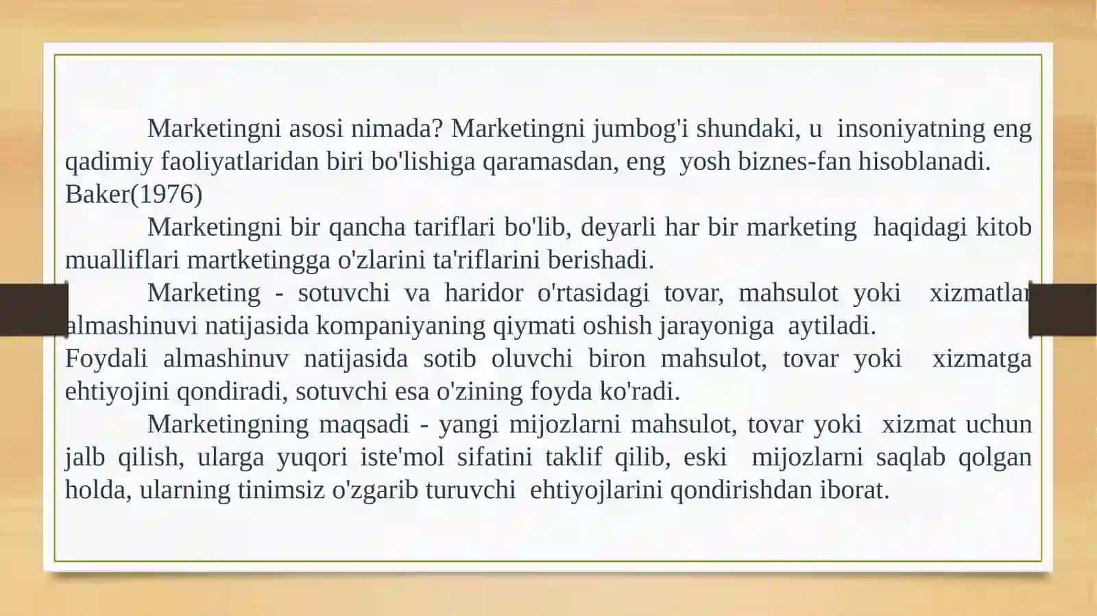Mavzu: 2-AMALIY MASHG'ULOT. INTERNET MARKETING DAQAROR QABUL QILISHNING AHAMIYATI 4