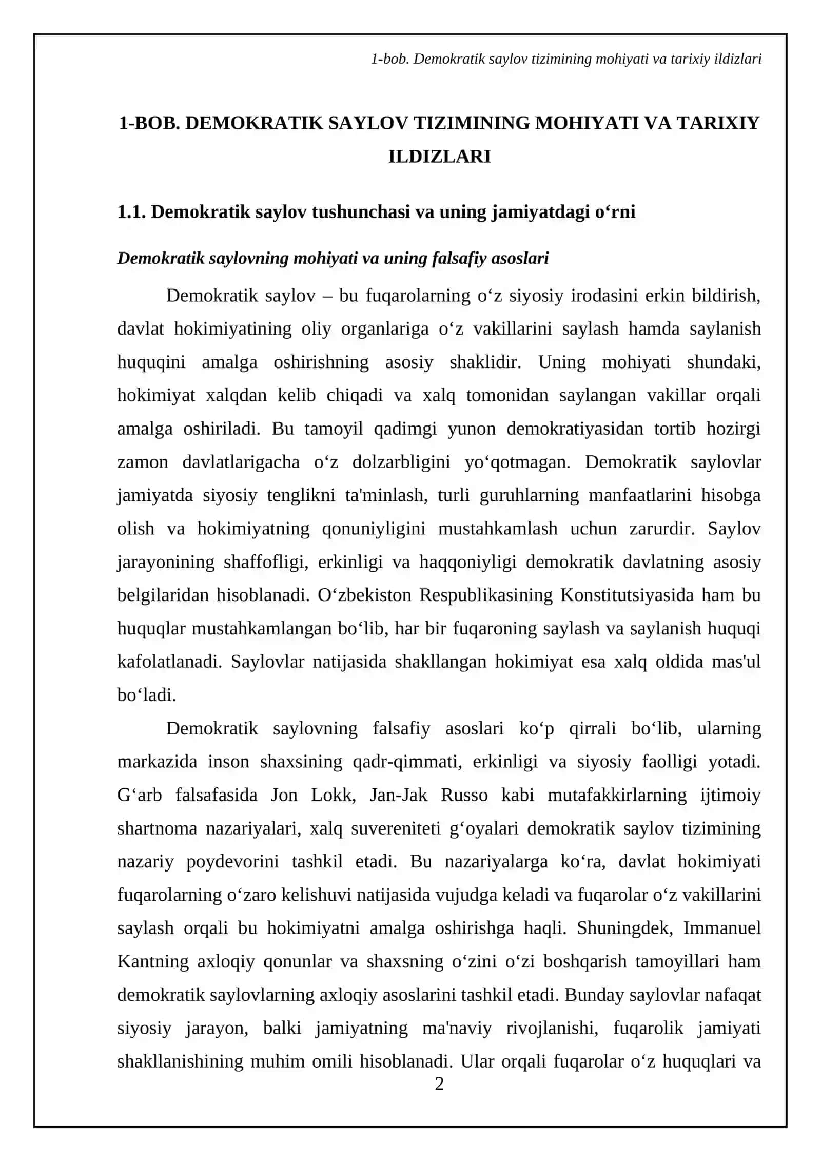 Demokratik saylov tizimi barpo etilishi va uning asosiy tamoyillari 4