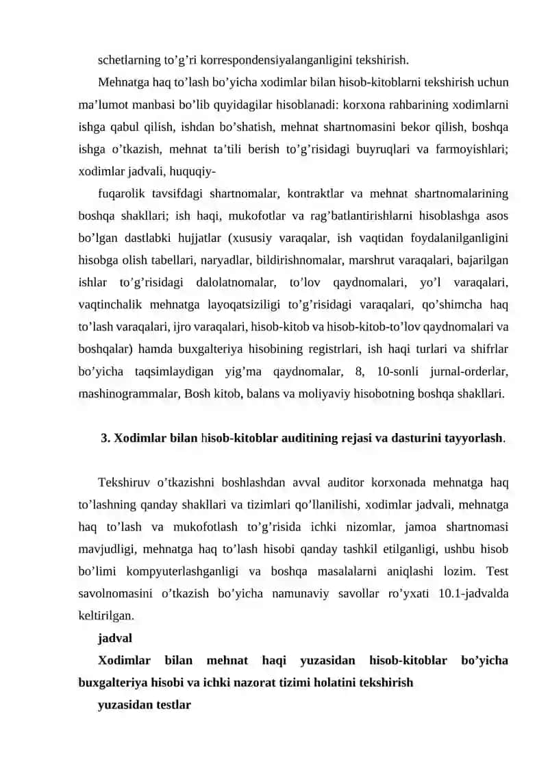 Xodimlar bilan hisob-kitoblar auditining me’yoriy asoslari 4