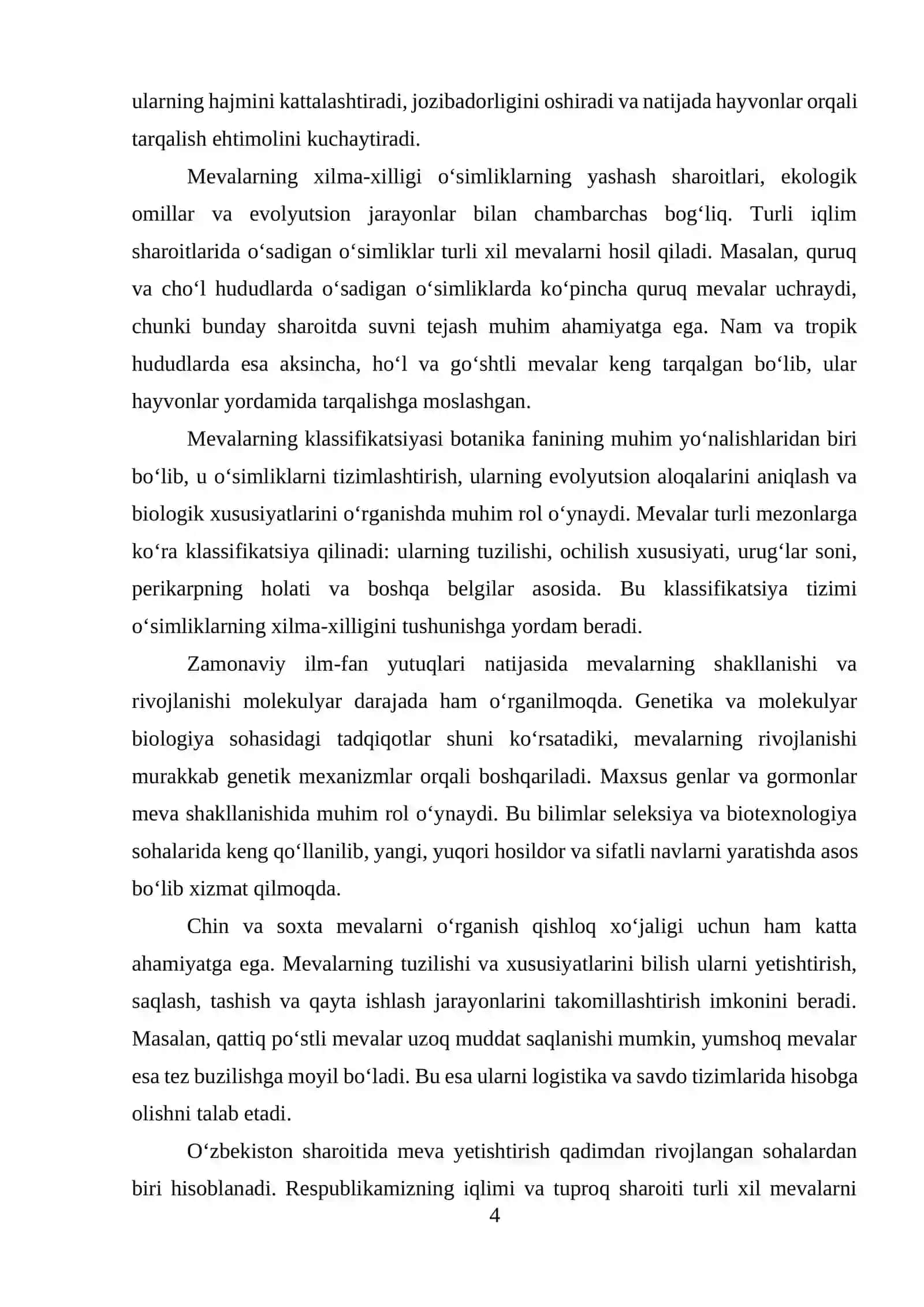 Chin va soxta mevalarning tuzilishi, xilma-xilligi, klassifikatsiyasi 4