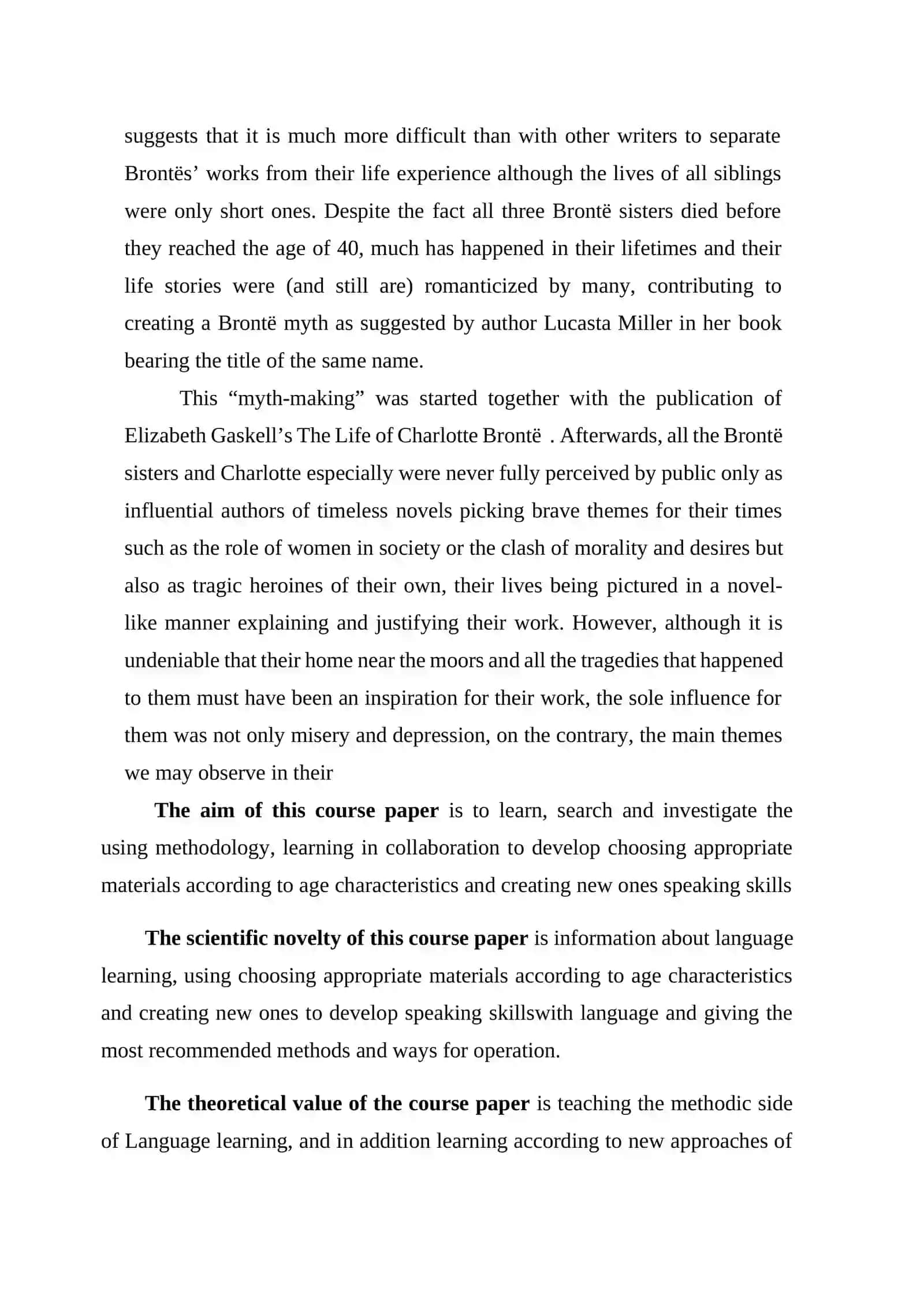 CHARLOTTE BRONTE’S CREATIVE WORKS 4