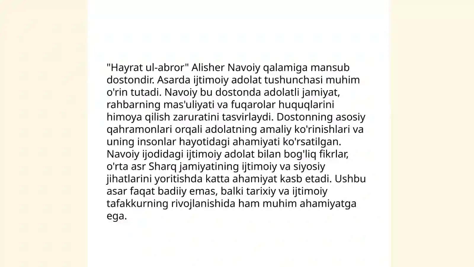 Hayrat ul-abror: Mavzular va motivlar 4