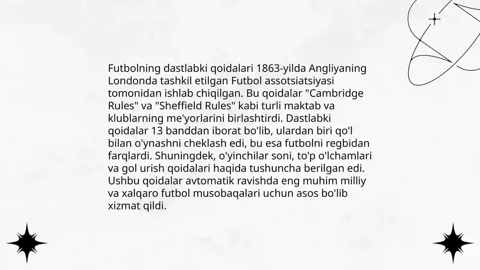 Futbol o’yin qoidalarini kelib chiqishi 4