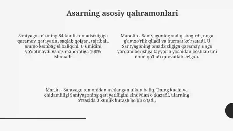 Chol va dengiz asari tahlili 4