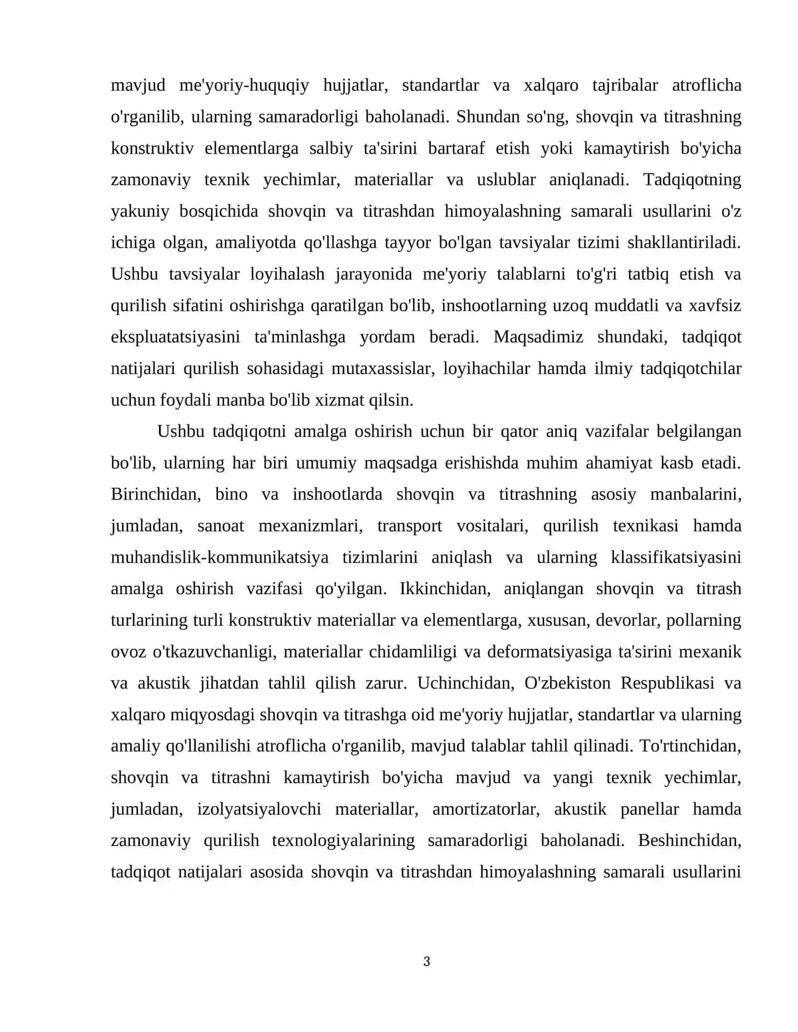Bino va inshoot konstruksiyalariga shovqin va titrashning ta'siriga qarshi chora tadbirlar, ularning me'yoriy xujjatlarda aks etilishi 4