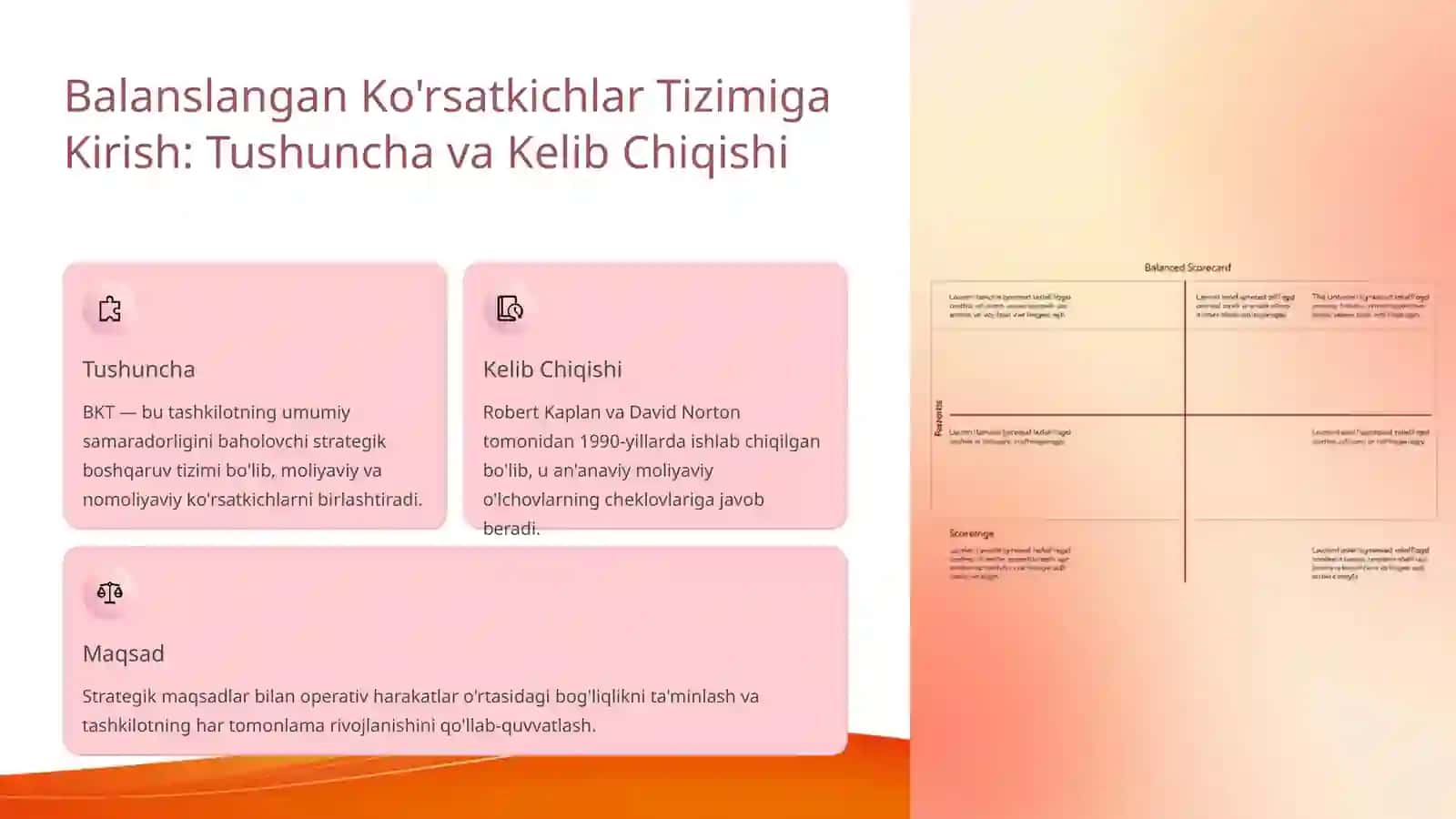 Strategik boshqaruv hisobida balanslangan ko’rsatkichlar tizimining mohiyati va afzalliklari 4