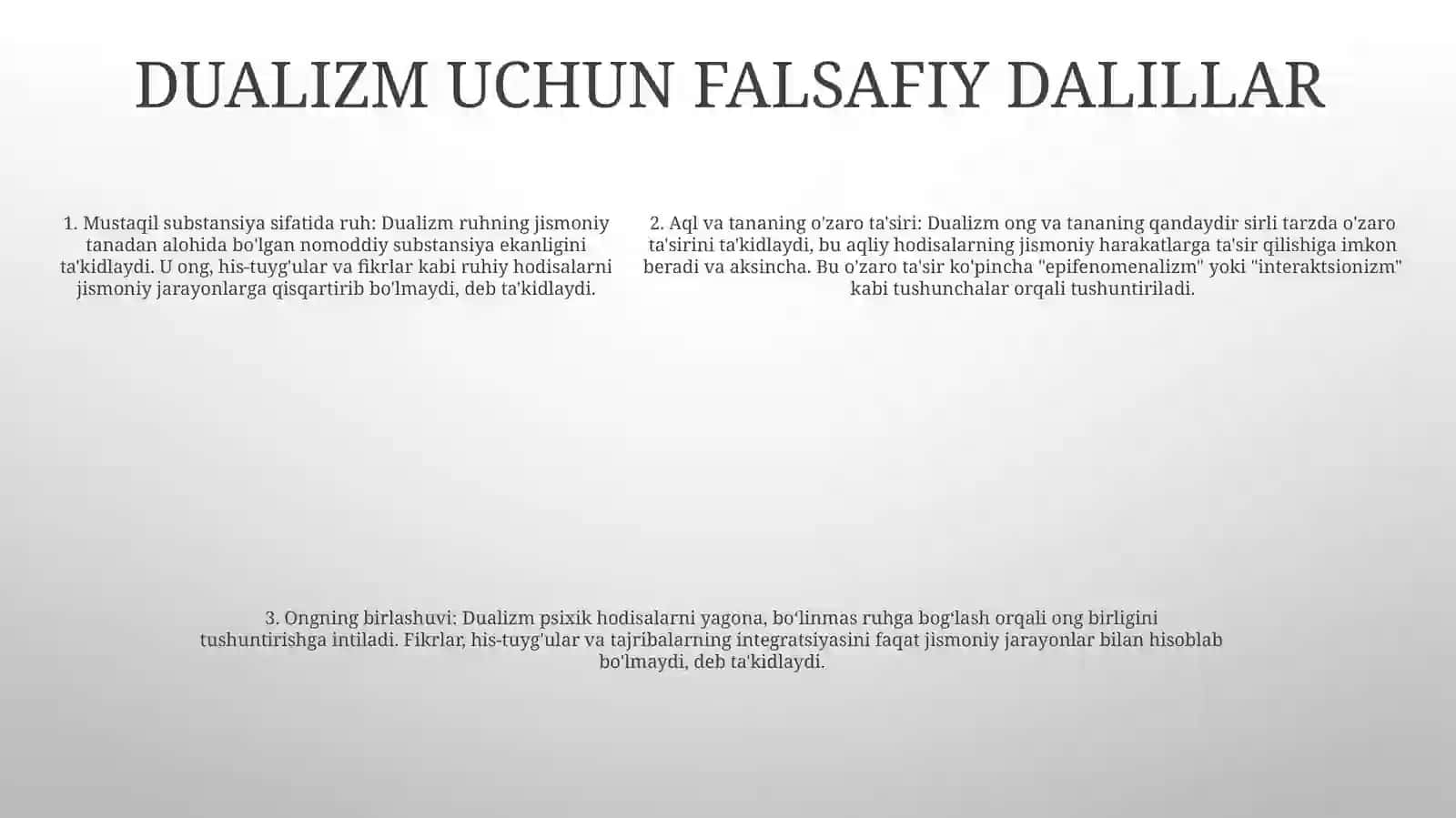 Insonni Tushunishga Dualizm Va Monizm Nuqtai Nazaridan Yondashuv 4